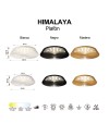 HIMALAYA PLAFÓN * PLAFÓN LED 53 CM NEGRO